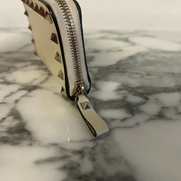 Valentino Garavani rock stud zip around wallet